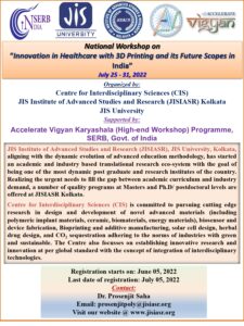 National Workshop on Innovation in Healthcare with 3D Printing