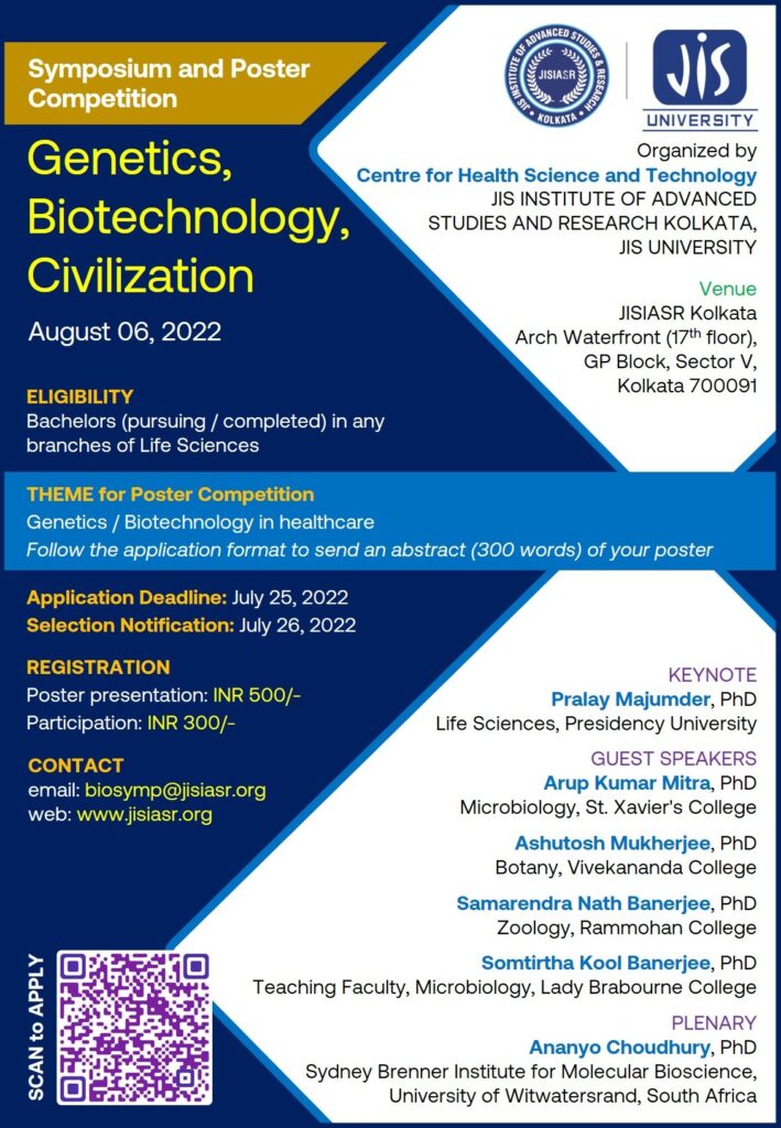 Symposium And Poster Competition On Genetics, Biotechnology, Civilization