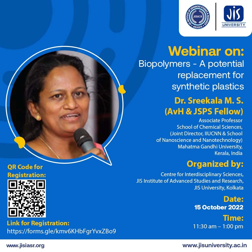 Webinar on Biopolymer-A potential replacement for synthetic plastic
