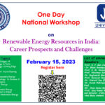 One Day National Workshop on Renewable Energy Resources in India: Career Prospects and Challenges